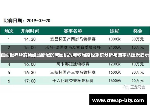 直面世界杯赛场经验断层的成因挑战与破局路径系统分析与国家队建设启示